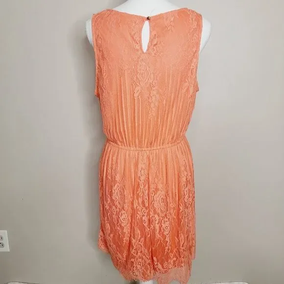 Buckle Peach Lace Dress Large - Picture 5 of 9